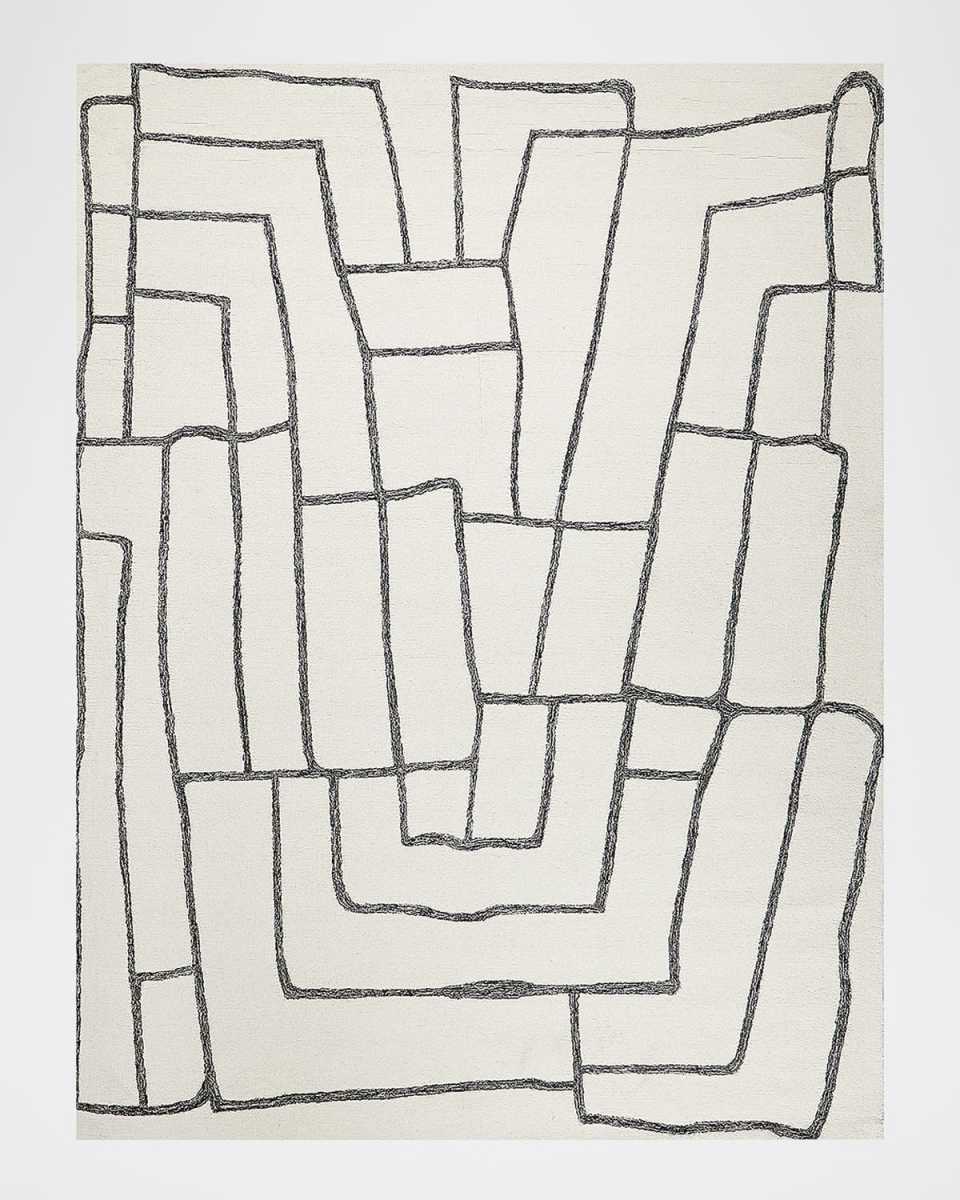 Tangiers Hand-Tufted Ivory/Black Rug, 8' x 10'